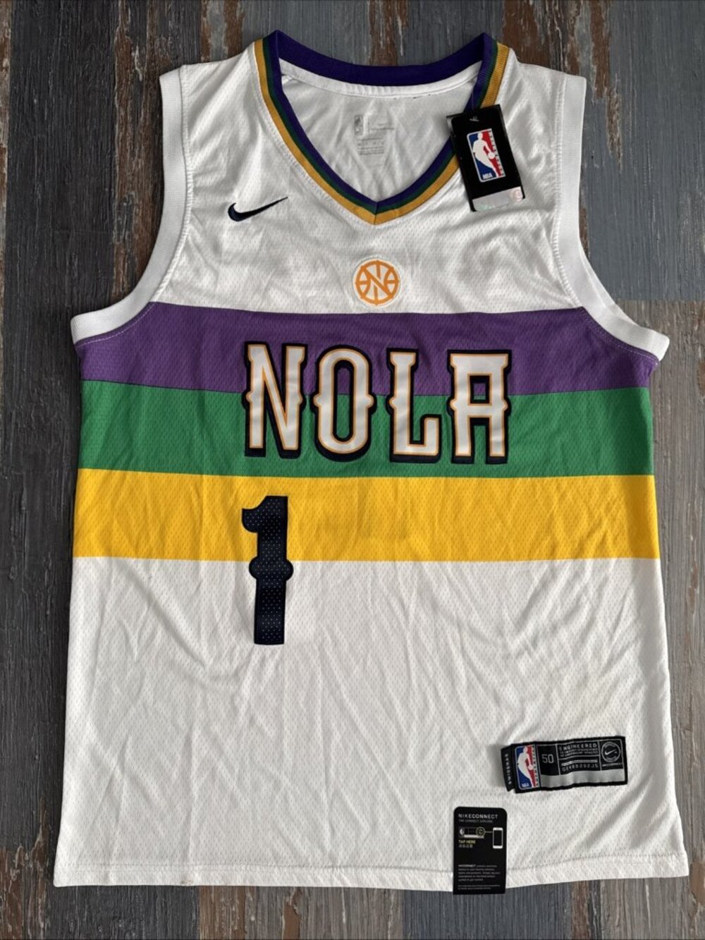 Nike Williamson Jersey Mens 50 New Orleans Pelicans NOLA Swingman #1 White NEW